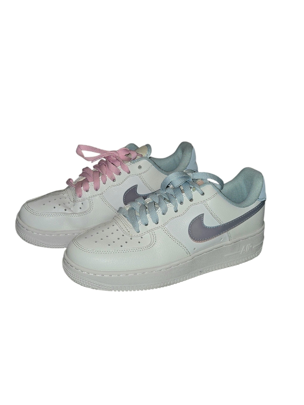 Nike Air Force 1 LV8 Low Double Swoosh Pink and Blue Size 7